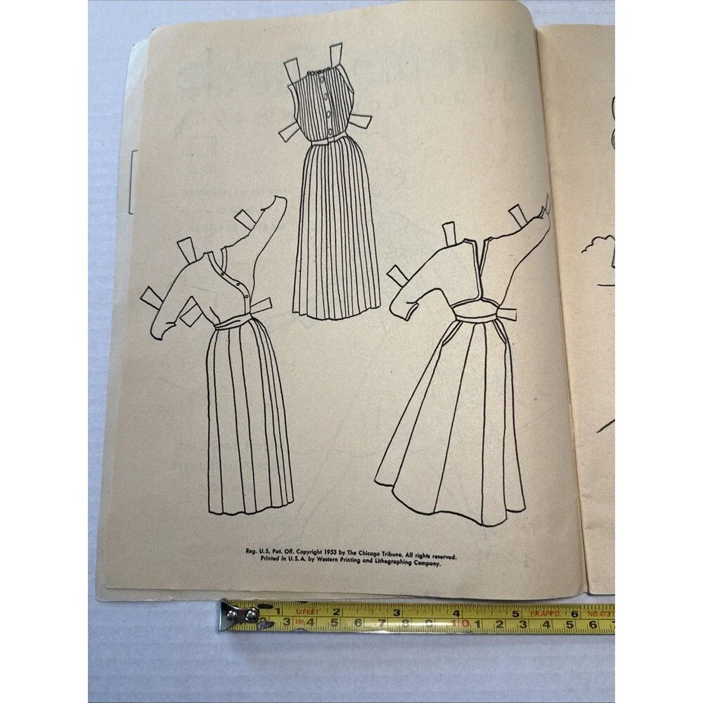 1953 Winnie Winkle Cut-Out Coloring Book Paper Doll Unused Pristine